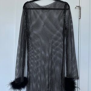 12 Tribe Martini Black Mesh Mini Dress